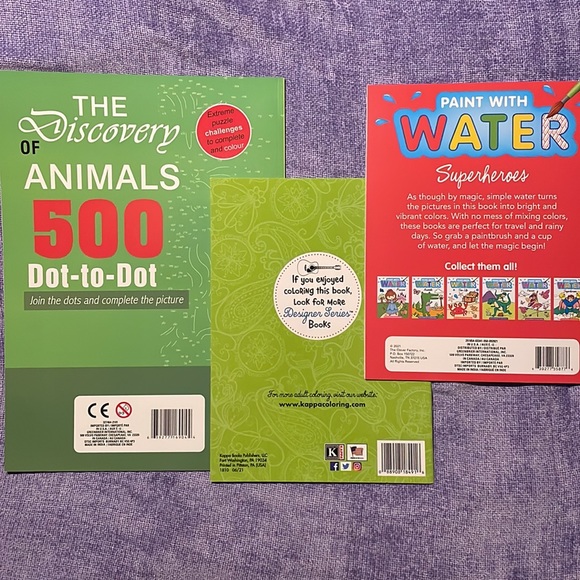 Dot to dot puzzle challenge book & adult coloring book, kids water paint book - Picture 10 of 10